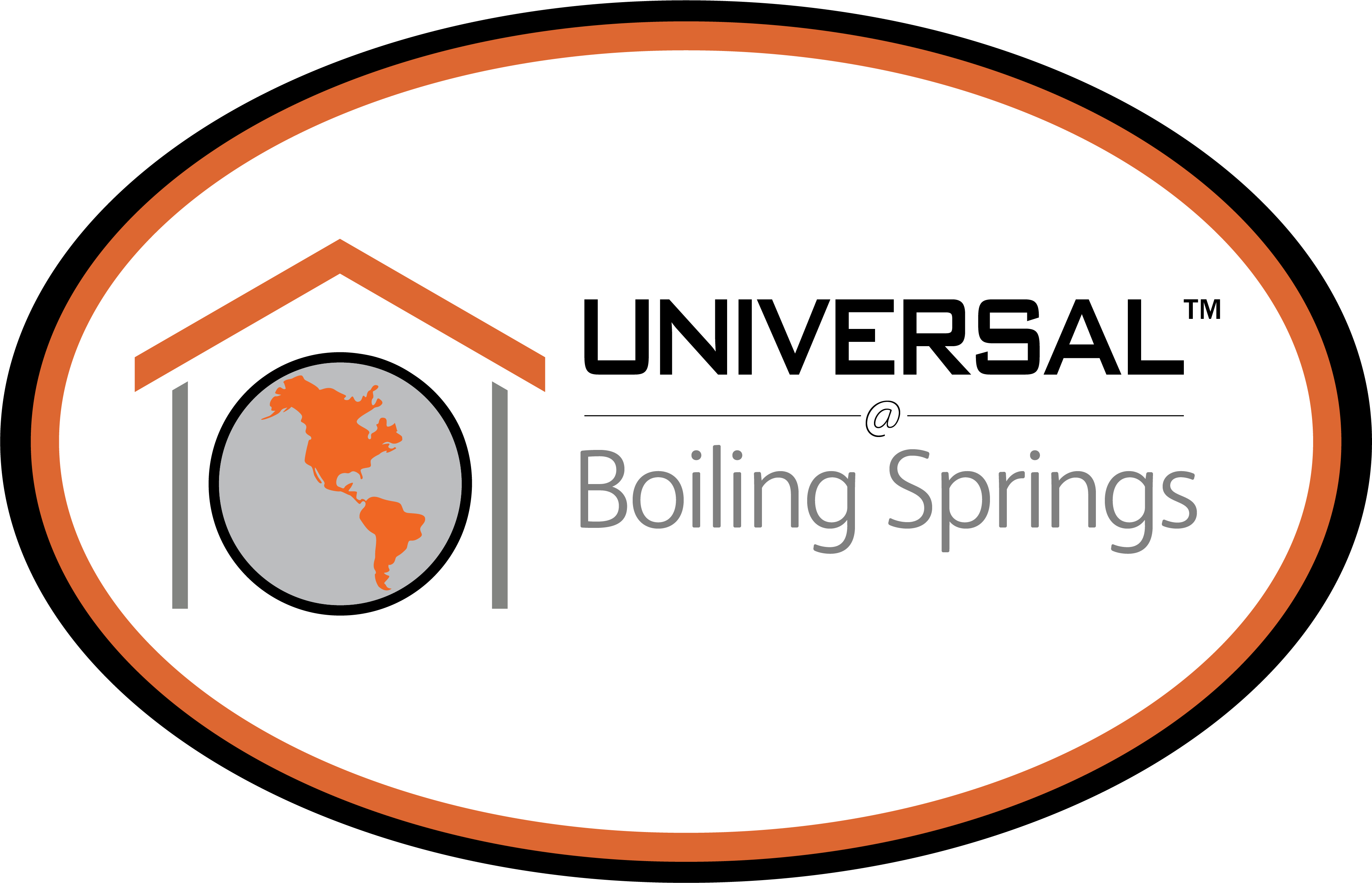 The image is a logo of Universal Boiling Springs.